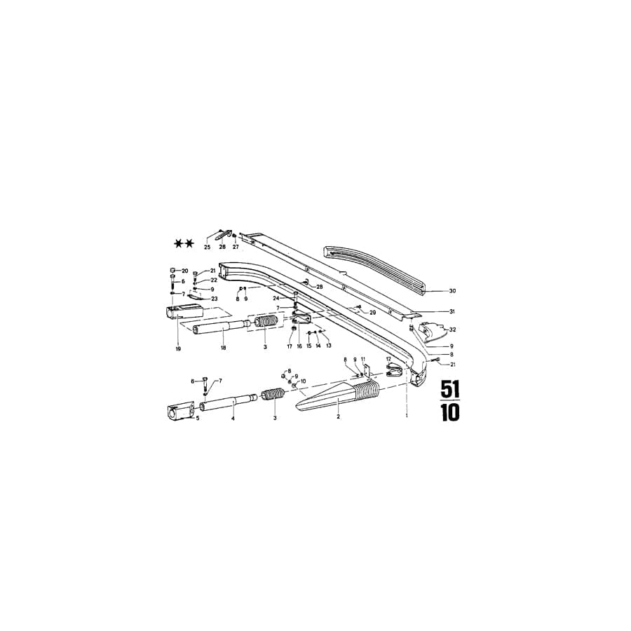 Genuine BMW 51121830649 E21 Support Shock Absorber Rear (Inc. 3.0CS, 2002tii & 3.0S)