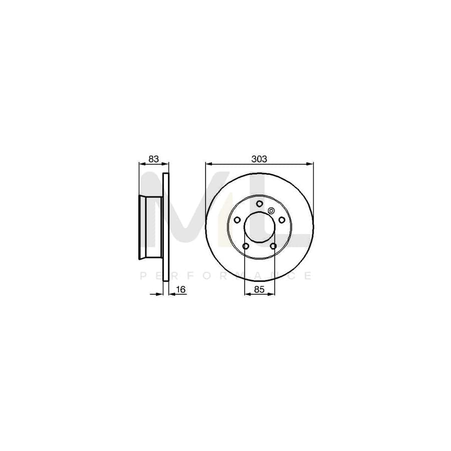 BOSCH 0 986 478 189 Brake Disc Solid, Oiled | Performance Parts Direct Car Parts