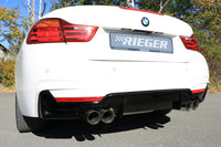 Rieger 00088057 BMW 4 Series F32 F33 F36 Rear Diffuser for Twin Tailpipe Left & Right - Glossy Black