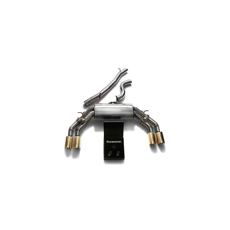 Armytrix AU8SS-QS11G Valvetronic Exhaust System Audi TTS Quattro MK3 8S 2.0 TFSI 2015-2021 with Quad Gold 3.5"  |