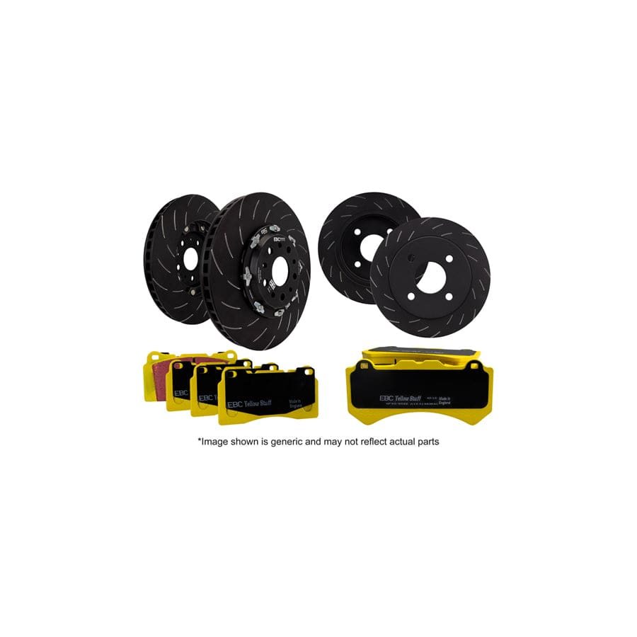 EBC P2DK033Y Ford Focus Mk3 Full Vehicle Kit Yellowstuff Pads & 2-Piece Fully-Floating Discs - ATE Caliper 1 |