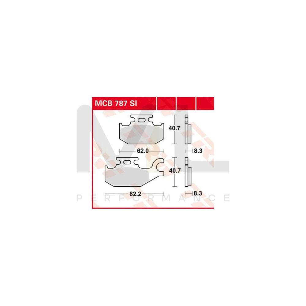 TRW Sinter Offroad Mcb787Si Brake Pad Set | Performance Parts Direct Car Parts