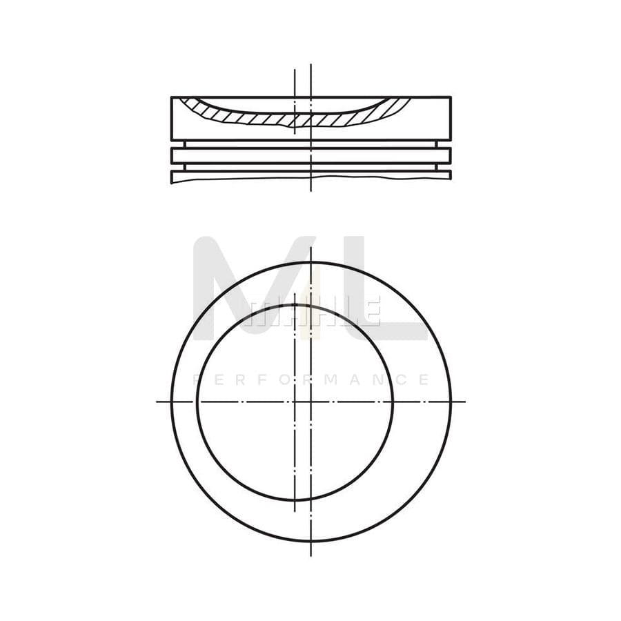 MAHLE ORIGINAL 081 04 01 Piston for BMW 3 Series 84,25 mm, without cooling duct | Performance Parts DirectCar Parts