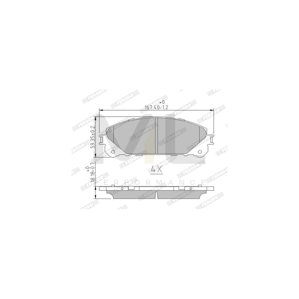 Ferodo Premier Eco Friction Fdb4447 Brake Pad Set With Acoustic Wear Warning, Without Accessories | Performance Parts Direct Car Parts