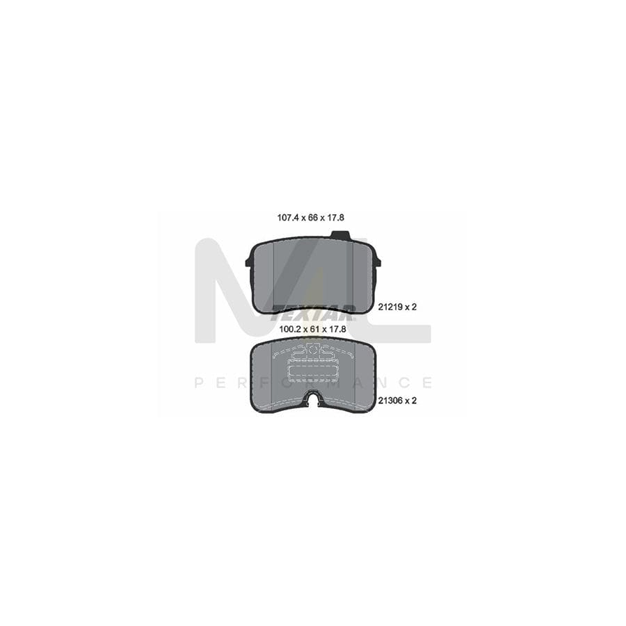TEXTAR 2121901 Brake pad set prepared for wear indicator | Performance Parts Direct Car Parts