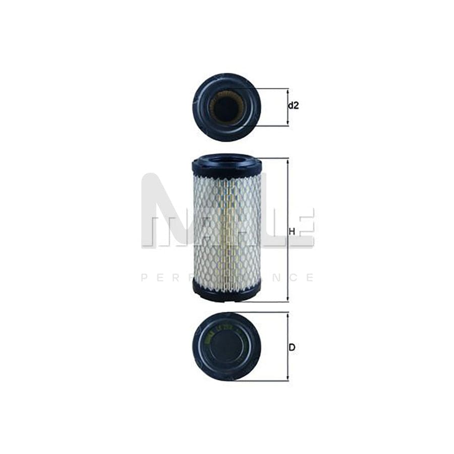MAHLE ORIGINAL LX 2908 Air Filter Filter Insert | Performance Parts DirectCar Parts
