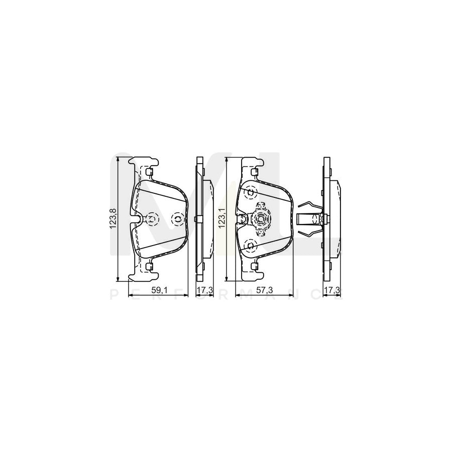Bosch 0986Tb3182 Brake Pad Set  | Performance Parts Direct Car Parts