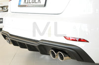 Rieger 00056822 Audi 8V A3 Rear Diffuser for Twin Tailpipe Left & Right -  Matte Black
