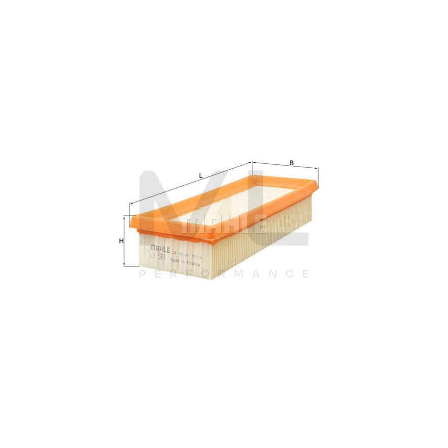 MAHLE ORIGINAL LX 580 Air Filter Filter Insert | Performance Parts DirectCar Parts