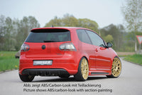 Rieger 00099164 VW Mk5 Golf Rear Diffuser for Twin Tailpipe Centre Skirt Extension R-look - Carbon-Look