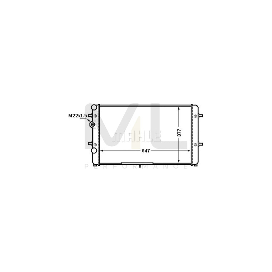 MAHLE ORIGINAL CR 1512 000S Engine radiator Mechanically jointed cooling fins, Automatic Transmission, Manual Transmission | Performance Parts DirectCar Parts
