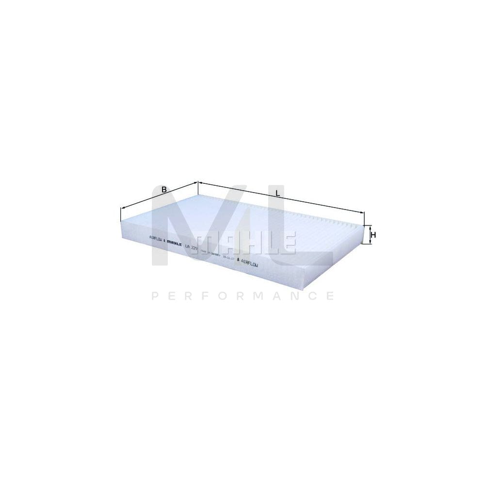 MAHLE ORIGINAL LA 229 Pollen filter Particulate Filter | Performance Parts DirectCar Parts