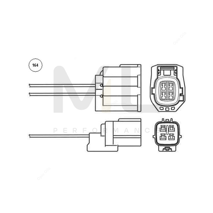 NTK Lambda Sensor - Oxygen / O2 Sensor UAA0001-MD005 (NGK 95845)