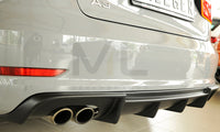 Rieger 00056807 Audi 8V A3 Rear Diffuser for Twin Tailpipe Left -  Matte Black