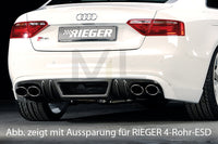 Rieger 00099889 Audi B8 B81 A5 Rear Diffuser for Original Tailpipe Left & RIght - Carbon-Look