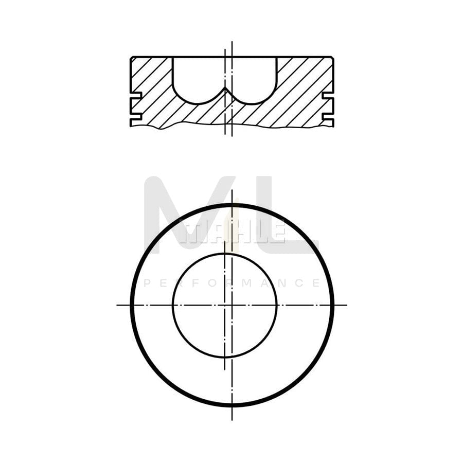 MAHLE ORIGINAL 009 60 00 Piston 137,0 mm, with piston ring carrier, without cooling duct | Performance Parts DirectCar Parts