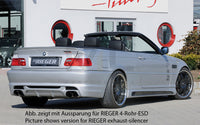 Rieger 00050252 BMW 3 Series E46 Rear Diffuser for Twin Tailpipe Left -  Matte Black