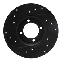 R1 Concepts R1 74-87 Dodge COLT Front Right Drilled & Slotted Black Brake Rotor