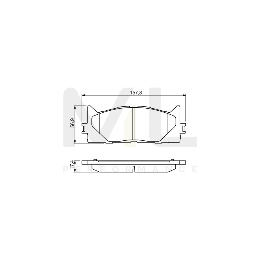 Bosch 0986494430 Brake Pad Set BP1352 | Performance Parts Direct Car Parts