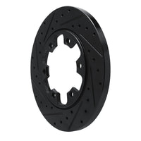 R1 Concepts R1 15-25 Ford Transit-350/SRW Rear Left Drilled & Slotted Black Brake Rotor