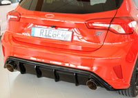 Rieger 00088216 Ford DEH Focus 4 Rear Diffuser for Sport Tailpipe Left & Right (Inc. Focus 4 ST) - Glossy Black