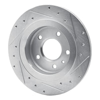 R1 Concepts R1 11-19 Buick CASCADA Rear Left Drilled & Slotted Silver Brake Rotor