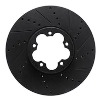 R1 Concepts R1 15-25 Ford Transit-350 HD/DRW Front Right Drilled & Slotted Black Brake Rotor
