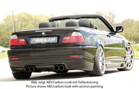 Rieger 00099576 BMW 3 Series E46 Rear Diffuser for Twin Tailpipe Left & Right - Carbon-Look