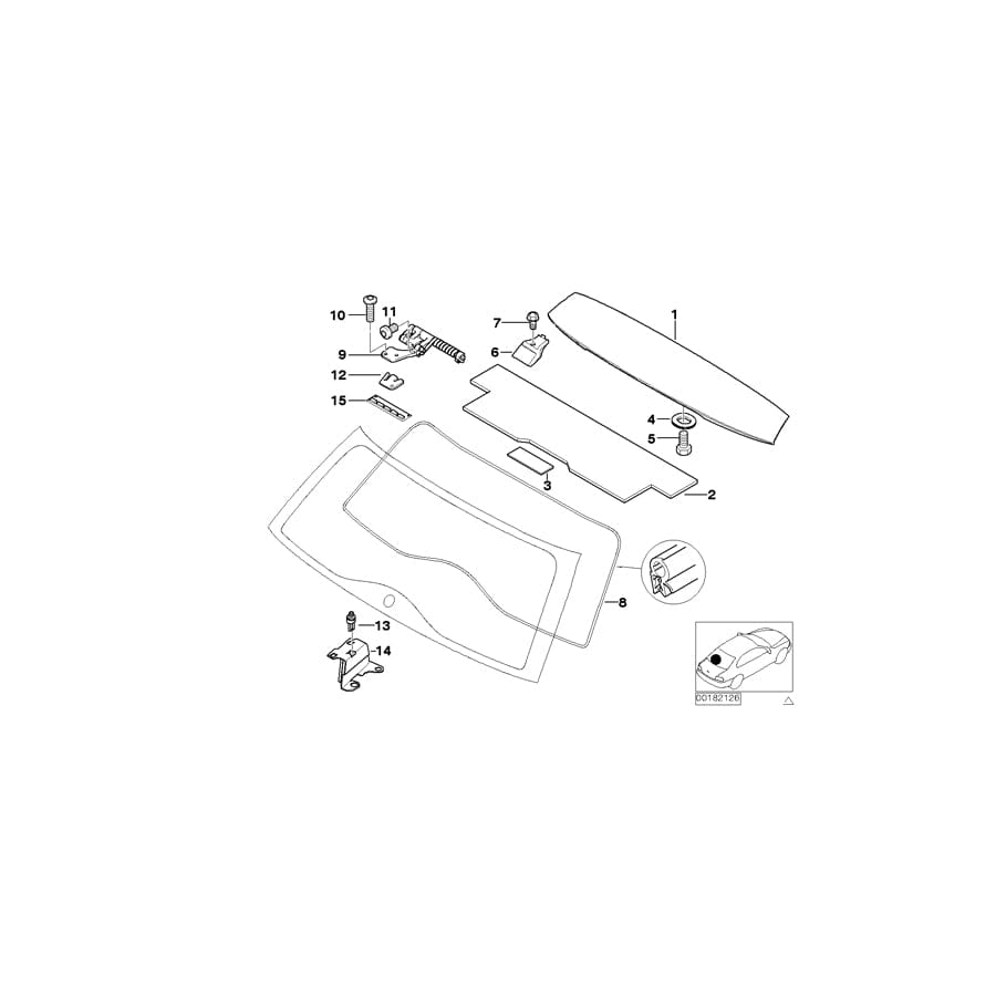 Genuine BMW 51718232847 E46 Clamping Bracket Left (Inc. 325i, 328i & 330i)