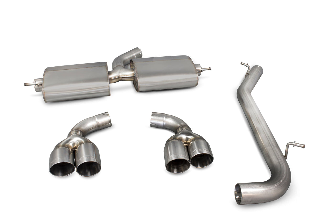 Scorpion SAUS026 Audi TT Mk2 Non-Resonated Cat-Back Exhaust System