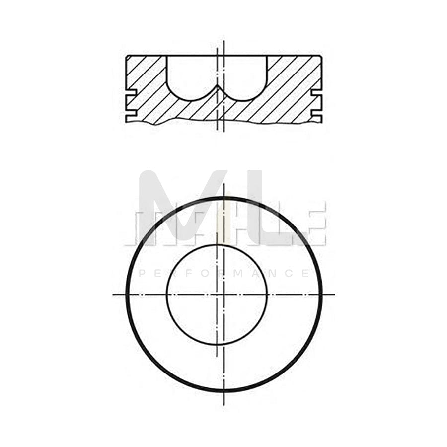 MAHLE ORIGINAL 286 11 02 Piston 102,5 mm, with piston rings, with piston ring carrier | Performance Parts DirectCar Parts