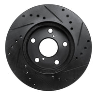 R1 Concepts R1 92-98 Lexus SC300 Front Left Drilled & Slotted Black Brake Rotor