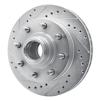 R1 Concepts R1 92-02 Chevrolet Suburban 2500 Front Left Drilled & Slotted Silver Brake Rotor