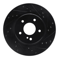 R1 Concepts R1 98-09 Chrysler Crossfire Rear Right Drilled & Slotted Black Brake Rotor