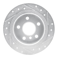 R1 Concepts R1 14-24 Mini Cooper (Excl Clubman) Rear Left Drilled & Slotted Silver Brake Rotor