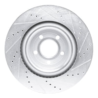 R1 Concepts R1 20-25 Ford Explorer Front Left Drilled & Slotted Silver Brake Rotor