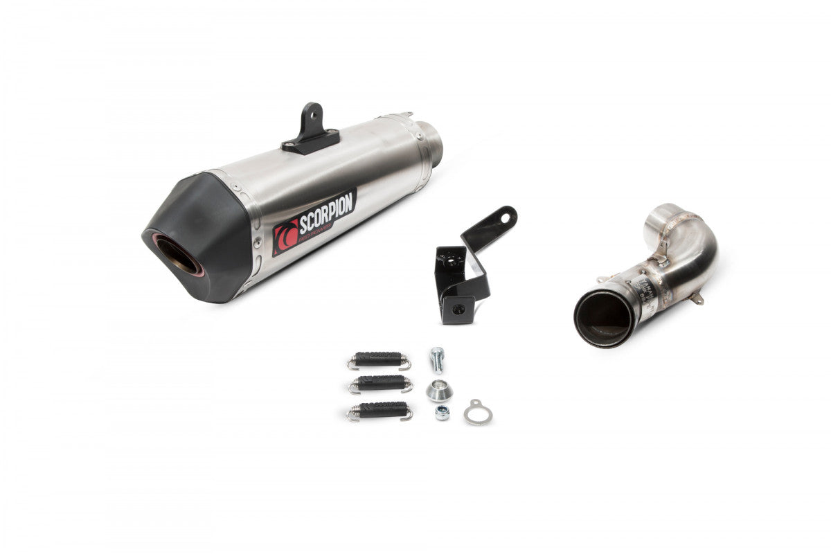 Scorpion RYA101SEO Yamaha Serket Taper Slip-On - Brushed Stainless Steel Sleeve (Tracer 900 / Tracer 900 GT) |  UK