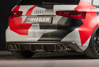 Rieger 00099143 Audi 8V A3 Rear Diffuser for Twin Tailpipe Left & Right - Carbon-Look