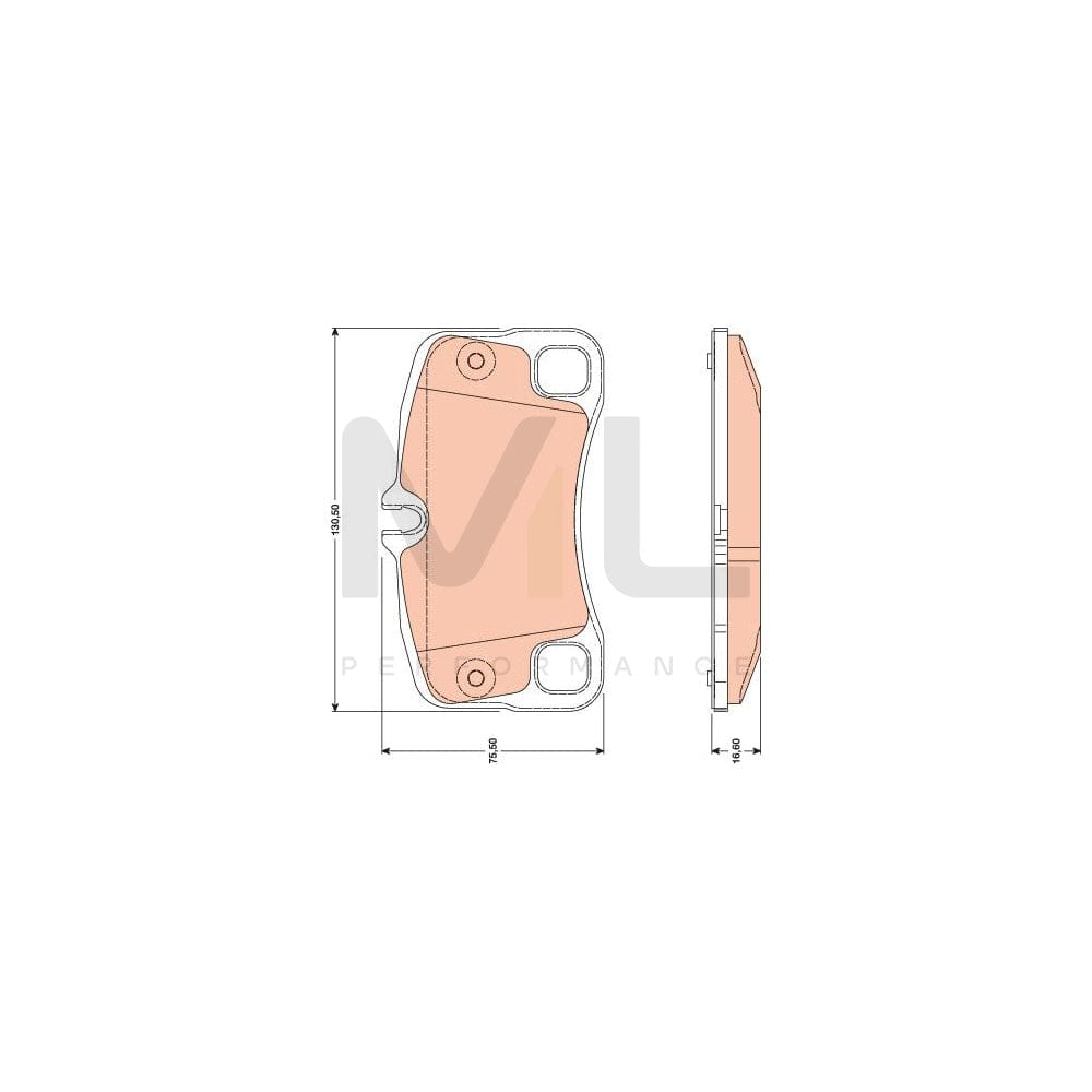 TRW Gdb1792 Brake Pad Set For Porsche 911 Prepared For Wear Indicator | Performance Parts Direct Car Parts