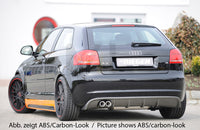 Rieger 00056766 Audi 8P A3 Rear Diffuser for Twin Tailpipe Left -  Matte Black