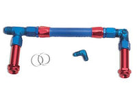 Russell Performance -8 AN to -8 AN ProFlex Holley 4150 Dual Inlet Carb Kit (Red/Blue)
