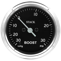 Autometer Stack 52mm -30INHG to +30 PSI (Incl T-Fitting) Pro Step Motor Boost Press Gauge - Classic