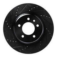 R1 Concepts R1 20-25 Land Rover Defender 110 Rear Left Drilled & Slotted Black Brake Rotor