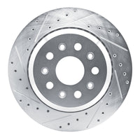 R1 Concepts R1 20-25 Jeep Wrangler Rear Left Drilled & Slotted Silver Brake Rotor