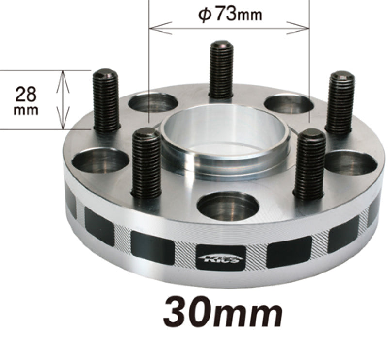 Project Kics 30mm Thick 12x1.25 56mm Hub 5x114.3 Wide Tread Spacers