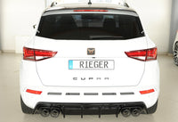 Rieger 00088231 SEAT 5FP Ateca Cupra Rear Diffuser - Glossy Black