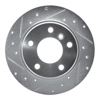 R1 Concepts R1 91-99 BMW 323I Rear Left Drilled & Slotted Silver Brake Rotor