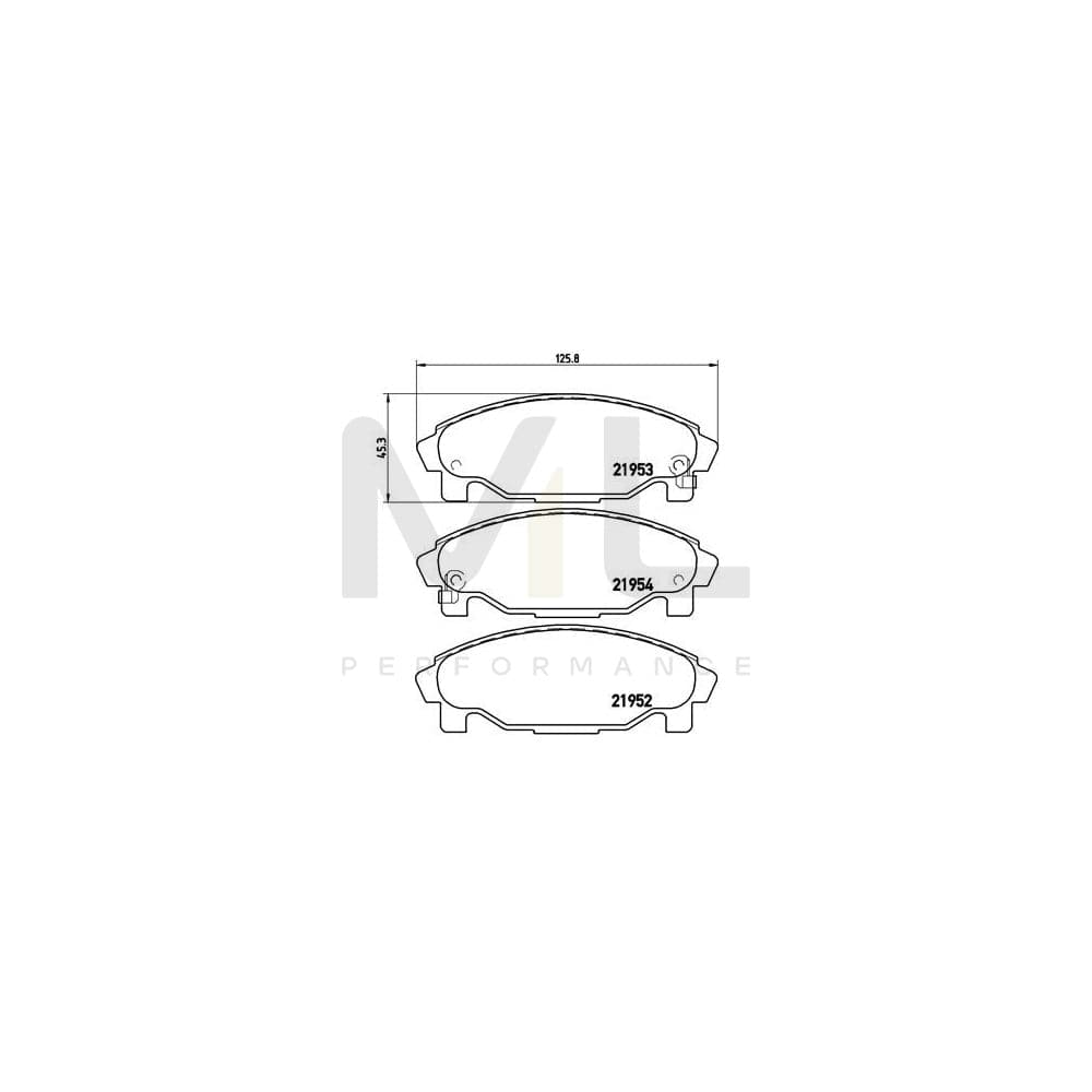Brembo P 16 007 Brake Pad Set With Acoustic Wear Warning