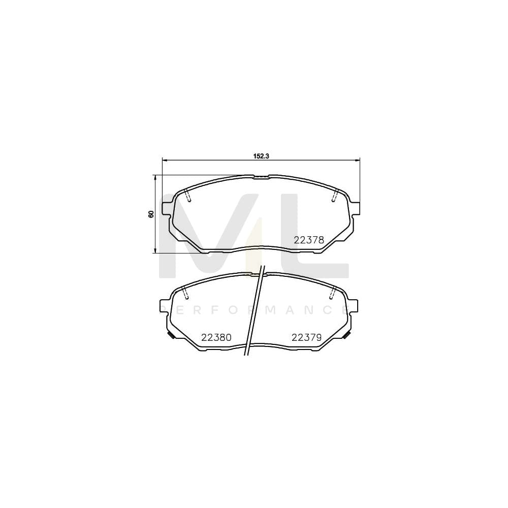 Brembo P 30 086 Brake Pad Set With Acoustic Wear Warning