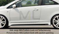 Rieger Opel Corsa D Left & Right Side Skirts -  Matte Black